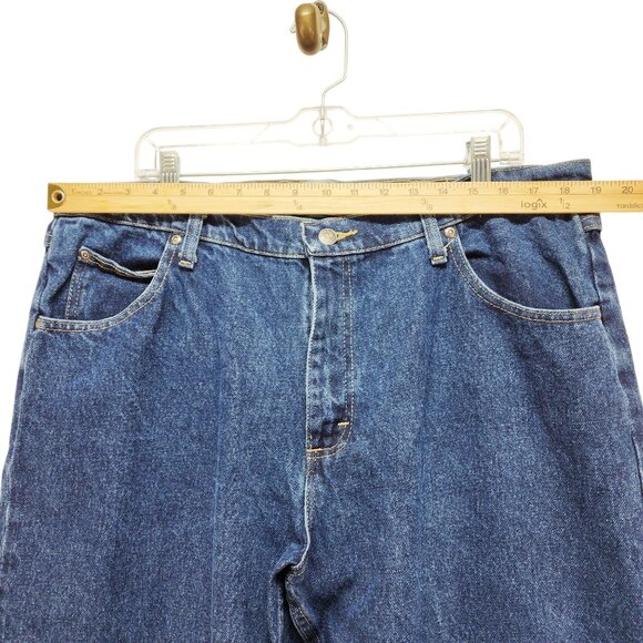 Wrangler Authentics Mens Size 38x30 Blue Denim Jeans Straight-Leg  Classic Fit - Picture 7 of 7